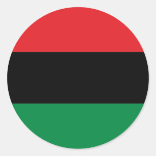 Red Black and Green Flag Classic Round Sticker