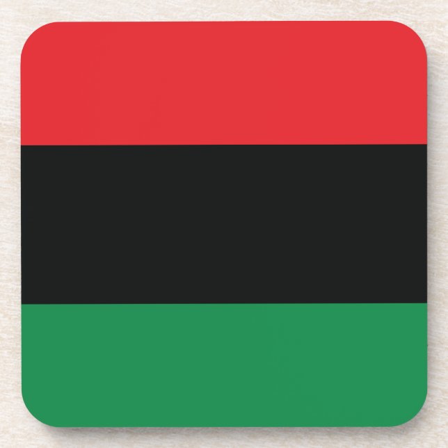 Red, Black and Green Flag Coaster (Front)