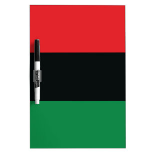 Red, Black and Green Flag Dry Erase Board