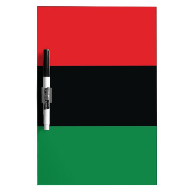 Red, Black and Green Flag Dry Erase Board (Front)