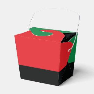 Red, Black and Green Flag Favour Box