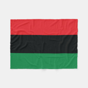 Red, Black and Green Flag Fleece Blanket