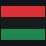 Red, Black and Green Flag Flyer<br><div class="desc">The 3 Pan-African colors on the flag represent: RED: the blood that unites all people of Black African ancestry, and shed for liberation; BLACK: black people whose existence as a nation, though not a nation-state, is affirmed by the existence of the flag; and GREEN: the abundant natural wealth of Africa....</div>