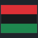 Red, Black and Green Flag Flyer<br><div class="desc">The 3 Pan-African colors on the flag represent: RED: the blood that unites all people of Black African ancestry, and shed for liberation; BLACK: black people whose existence as a nation, though not a nation-state, is affirmed by the existence of the flag; and GREEN: the abundant natural wealth of Africa....</div>