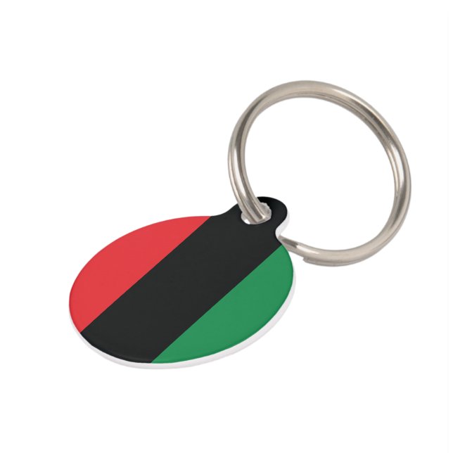 Red, Black and Green Flag Pet Tag (Side)