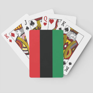 Red, Black and Green Flag Playing Cards