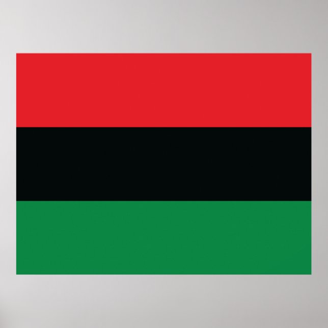 Red, Black and Green Flag Poster (Front)