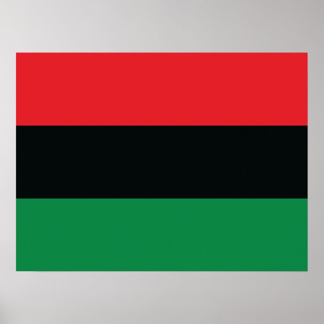 Red, Black and Green Flag Poster (Front)