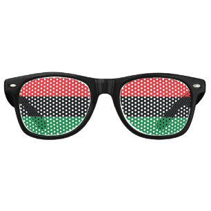 Red, Black and Green Flag Retro Sunglasses