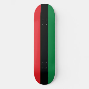 Red, Black and Green Flag Skateboard