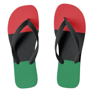 Red, Black and Green Flag Thongs