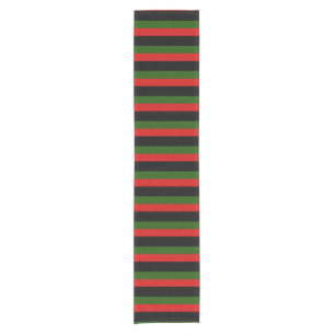 Red, Black and Green Short Table Runner