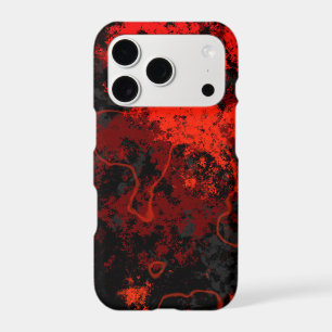 Red, Black and Grey Marble Abstract