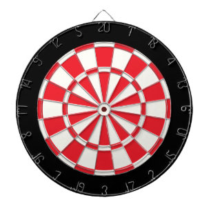 Red Black And White Dartboard