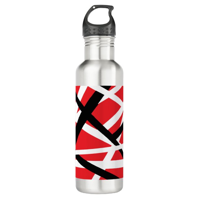 Red, Black, and White Graphic  710 Ml Water Bottle (Front)