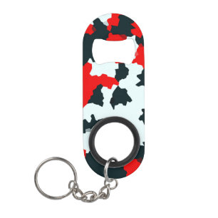 Red Black and White Irregular Abstract