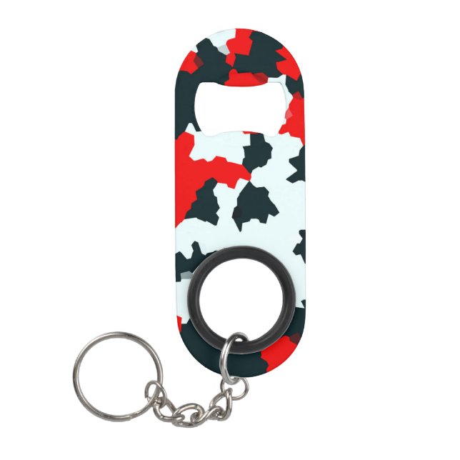 Red Black and White Irregular Abstract (Front)