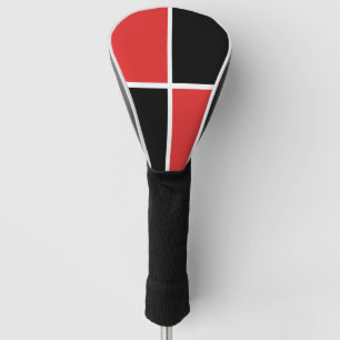 Red, Black and White Pattern Golf Head Cover