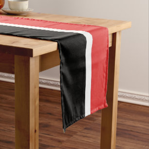 Red, Black and White Pattern Medium Table Runner