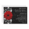 Red, Black and White Scroll Gerbera Daisy Wedding