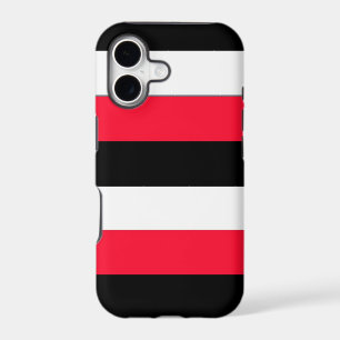 Red, black and white stripes