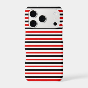 Red Black and white stripes design