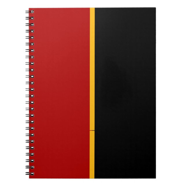 Red, Black, and Yellow CUSTOM Notebook (Front)