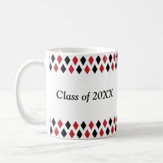 Red & Black Argyle Personalised Class Of Mug