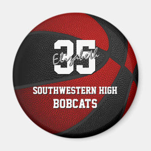 red black basketball team colors magnet