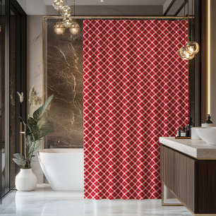 Red Black Bath Curtain Stylish Gift for Home