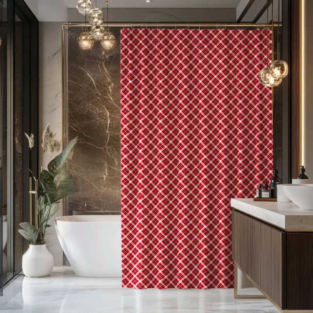Red Black Bath Curtain Stylish Gift for Home (Red Black Bath Curtain Stylish Gift for Home)