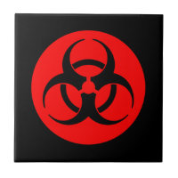 Red & Black Biohazard Tile