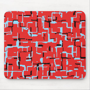 Red Black Blue Cool Pattern Mouse Pad