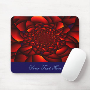 Red Black Blue Petal Mouse Pad