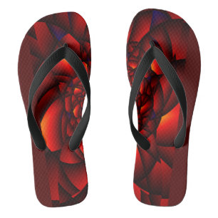 Red Black Blue Petal Thongs