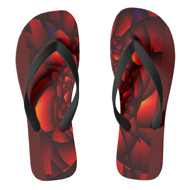 Red Black Blue Petal Thongs (Footbed)