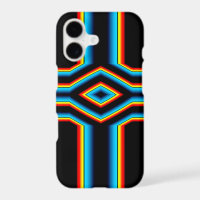 Red Black Blue Yellow Abstract Rainbow Neon Cross