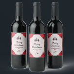 Red Black Buffalo Plaid Christmas Merry  Wine Label<br><div class="desc">Red and Black Buffalo Plaid Christmas Wine Bottle Label -  Our high quality template makes it effortless to customise your labels. If you would like to customise your labels further,  please use the "customise further" link. Label is part of a collection. 


Designed by Beverly Bainbridge
Homespun Cottage Designs
homespuncottagedesigns@gmail.com</div>