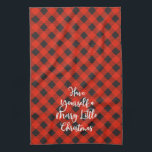 Red Black Buffalo Plaid Merry Little Christmas Tea Towel<br><div class="desc">This stylish Christmas kitchen towel is decorated with a Red & Black Buffalo Plaid pattern and the words "Have yourself a Merry Little Christmas, " in a pretty script font. A fun decoration for the Christmas holiday,  and makes a great gift. Designed for you by Blackberry Boulevard.</div>
