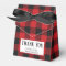 Red Black Buffalo Plaid Rustic Favour Box