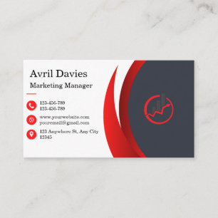Red Black Business Card