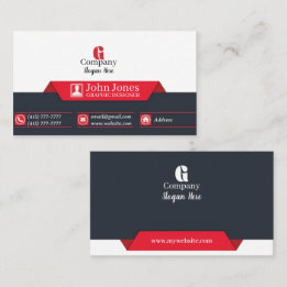 Red & Black Business Cards 6 Pack of 100
