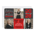 Red & Black Chalkboard 3 Photo Graduation