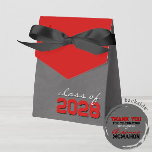 Red & Black Chalkboard Graduation Gift Boxes