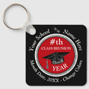 Red, Black Cheap, Souvenirs for Class Reunion, Key Ring