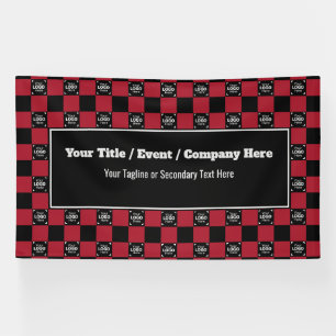 Red Black Check - Corporate Event / Trade Show Banner