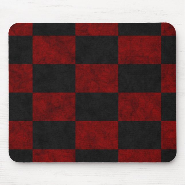 red black check mouse pad (Front)