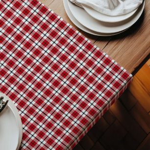 Red Black Check Runner Lumberjack Dining Style