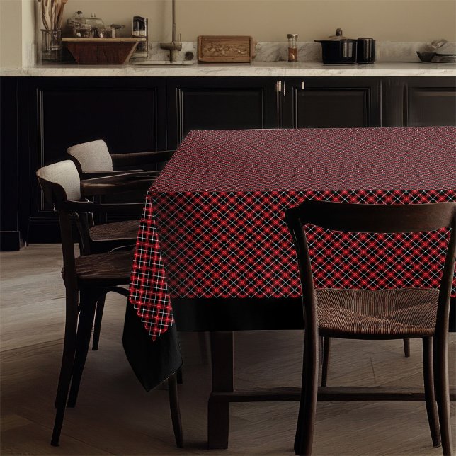 Red Black Check Tablecloth Lumberjack Table Charm (Red Black Check Tablecloth Lumberjack Table Charm)