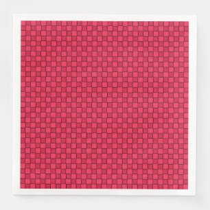 Red Black Chequerboard Napkin